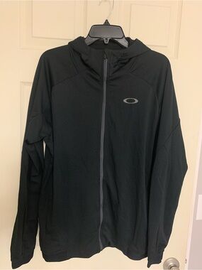 Oakley Black Full-Zip Hooded Performance Jacket